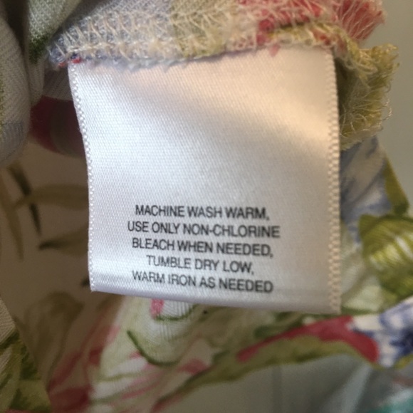 Jaclyn Smith white with pink/green Hawaiian flowered collar blouse Size 2X - Picture 5 of 7